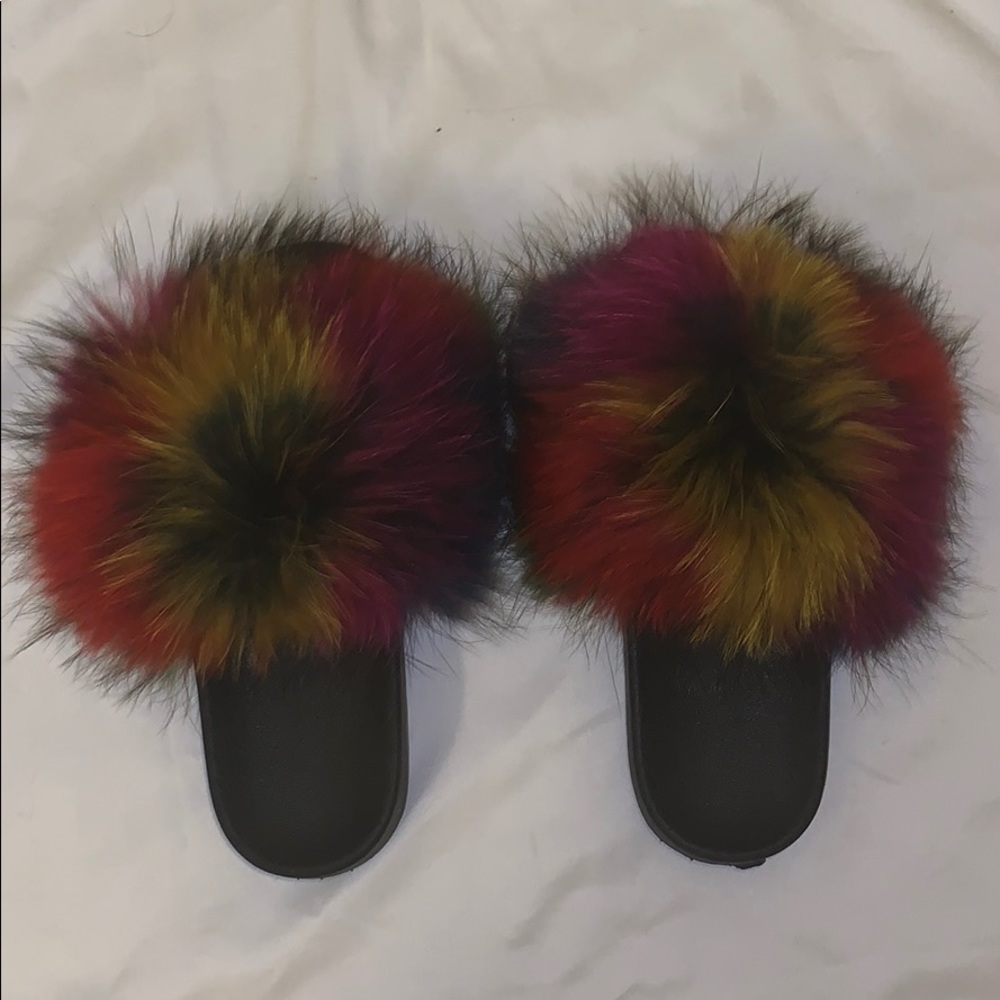 Fur slides ( Never Worn)